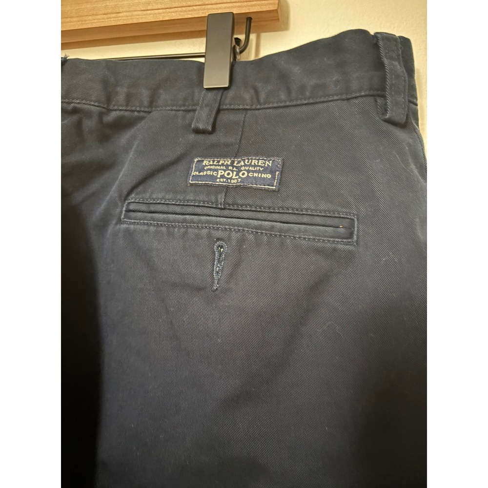 Polo Ralph Lauren Mens Prospect Pant Navy Blue Cotton Chino Straight Leg 36x30 - Picture 4 of 6